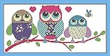 CaptainCrafts New Cross Stitch Kits Patterns Embroidery Kit - Cartoon Owl (WHITE)