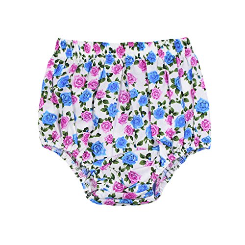 Peony Baby Baby Girl Bloomers Pantie 3m-24m Organic Diaper Cover (18-24 Months, Blue) - Thumbnail 6