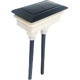 WinZo BT079BK Toilet Rectangular Push Button for Dual Flush Toilet Tank Square Replacement Part Matte Black
