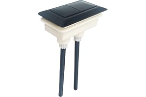 WinZo BT079BK Toilet Rectangular Push Button for Dual Flush Toilet Tank Square Replacement Part Matte Black
