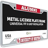 Desert Cactus University of Houston Car Accessories Cougars Metal License Plate Frame and Tag Holder for Front or Rear of Car (Alumni)