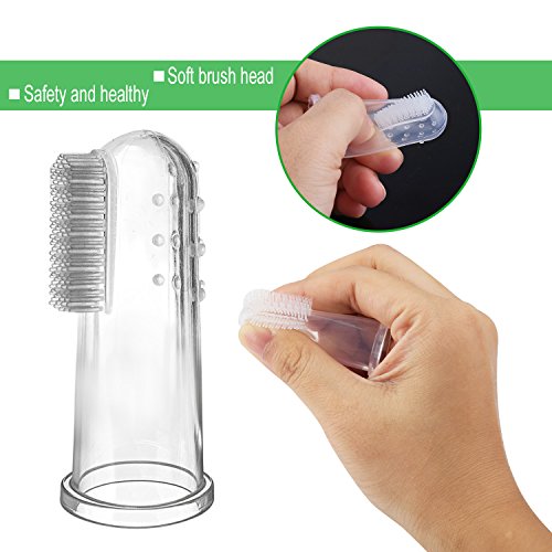 image for Bransio Baby Toothbrush, 3 pcs Food Grade Silicone Double-sided Oral M