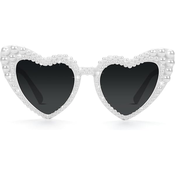 8 Lunettes De Soleil En Forme De Cœur + 1 Marqueur Blanc - Personnalisables, Style Vintage - Pour Fêtes, EVG, Anniversaire