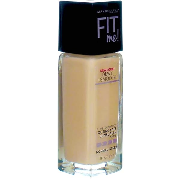 MAYBELLINE NEW YORK FIT ME! FOUNDATION, IVORY [115], SPF 18, 1 OZ (PACK OF 2)