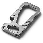 elago Multi-tool Titanium EDC Carabiner Keychain with Screwdriver, Flathead, Hex key, Ruler, Bottle opener, Multi-functional, Durability, Lightweight, Strong Hinge, Quick-Release