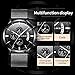 Watch Men Casual Stylish Stainless Steel Watch with Milanese Mesh Band, Waterproof Black Multifunctional Watch for Men …