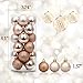 Yoland 24ct Barrel Plating Christmas Ball Ornaments Tree Decorations(40mm/1.57'' in) (Champagne)