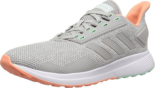 adidas Women's Duramo 9 Running Shoe, Grey/Grey/Chalk Coral, 6.5 M US