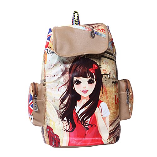 gracetop women's leather messenger backpack bag