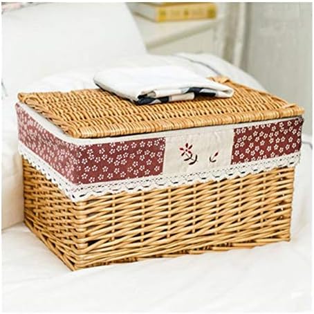 Zjx 布ライナーカバーを備えた大型の布オーガナイザーボックスパストラルウィッカーバスケットと手織りランドリーバスケットウィッカーストレージバスケット Color Colour 4 Size L Canalonesycubremurosdealuminio Com