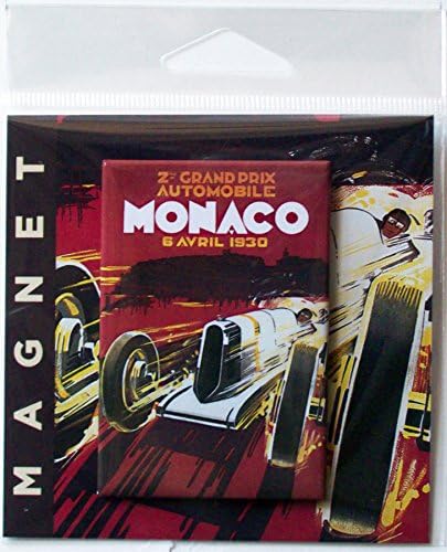 Monaco Grand Prix Vintage Ad Art Magnet