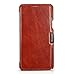 Note 5 Case,PERSTAR [Vintage Classic Series] [Genuine Leather] Flip Cover Folio Case, [1 Card Slot] with Magnetic Closure for Samsung Galaxy Note 5 (Vintage Brown)