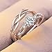 CHuir Fashion Couple Rings for Him and Her, Adjustable Celtic Knot Heart Promise Ring Set (Knotring)
