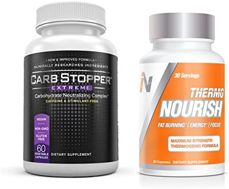 Interval Nutrition Thermo Nourish 30ct &amp; Carb Stopper Extreme 60ct - Weight Loss Bundle with Thermogenics to Increase Metabolism while Blocking Carbs and Starches