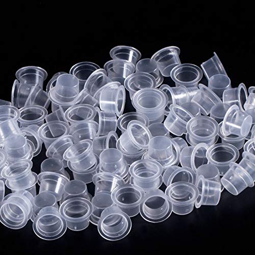 Tattoo Cups Tattoo Supplies Plastic Ink Caps for Tattooing 100 PCS-Medium