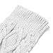 Leg Warmer, L&ZZ Women Thigh High Tie Cable Knit Crochet Long Boot Socks (One Size, White)