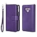 FLYEE Case Compatible with Samsung Galaxy Note 9 (6.4 inch,Released 2018),Wallet Case for Women and Girls with Card Holder,[Detachable 2in1] 9 Card PU Leather Protective Case & Wrist Strap-Purple