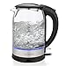 Brewberry Cordless Electric Glass Kettle 1.7l, Auto Shut-Off Feature w/Boil-Dry Protection, 1500W, For Office and Home Use