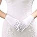 Miranda's Bridal Women's Wrist Length Formal Satin Gloves Navy Blue