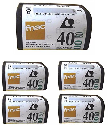 (5 Rolls) FNAC APS 400 40 Exp Film Advanced Photo System Advantix BULK