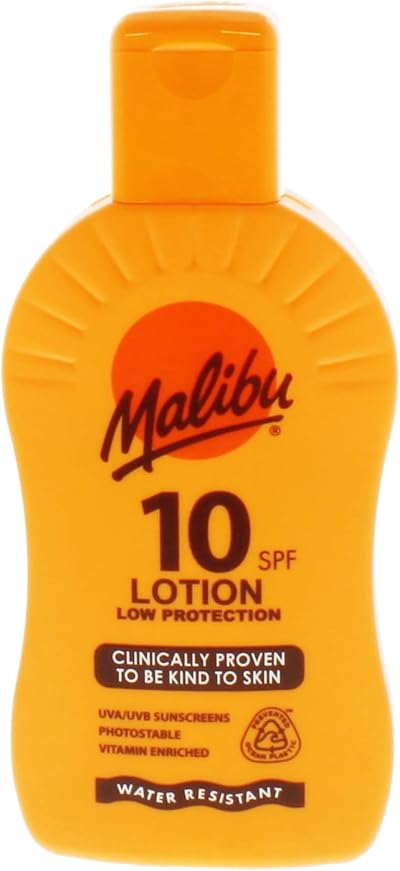 Malibu SPF 10 Low Protection Sun Lotion 200ml Vitamin Enriched Water Resistant