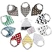 10-Pack Baby Bandana Bibs | 100% Cotton Front & Back | Ultra Soft & Super Absorbent Hypoallergenic Unisex Bibs for Teething Boys & Girls | Baby Shower Gift Set