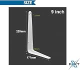 XFORT London Shelf Brackets White 9 x 7 inch 10 Pack Wall Mounted view 6