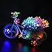 Solar String Lights Outdoor Flower Garden Light , Sungluber 21ft 50 LED Multi Color Blossom Lighting for Christmas, Garden Indoor Wedding Party Decoration Patio Light RBG Fairy