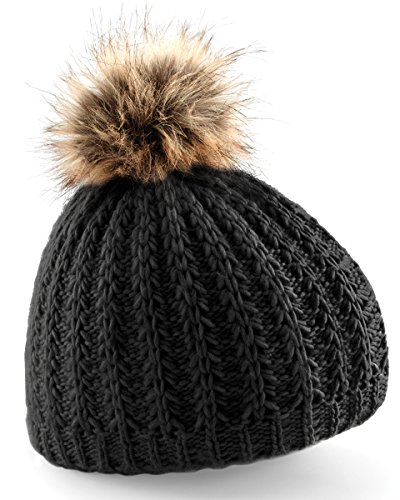 Beechfield Ladies/Womens Faux Fur Pom 