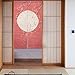 NeoConcept Plate Printed Japanese Sakura Noren Linen Doorway Curtain 59