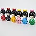 Aisi 6 PCS Cute Japanese Kimono Girls Dolls Miniature Ornament Kit Kids Toy Birthday Christmas Home Decoration