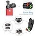 Vorida 5 in 1 Cell Phone Camera Lens, 12X Telephoto Lens + 198° Fisheye Lens+ 0.6X Wide Angle Lens+ 15X Macro Lens+ CPL for iPhone X 8 7 6 Plus, Samsung, etc