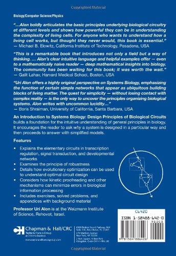 An Introduction To Systems Biology Pdf Uri Alon Youtube