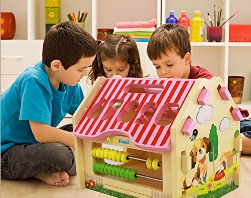 [US CPSC Certificated] Babylian Three-dimensional Square House Educational Sorting Toys of Different Color Block Matching,Numbers and Letters For Baby 3+ Years Old
