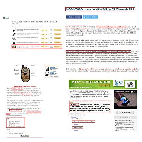 KOMVOX Walkie Talkies for Kids Toddlers Two Way Radios Toy Voice Activated Long Range Pack, Outdoor Exploration Gifts for Age 5 6 7 Year Old Boys Girls