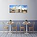Wall Art Framed Modern Small Boat Canvas Prints Artwork Landscape Sea Beach Blue Sky Pictures Paintings on Canvas for Home Decorations