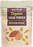 Heartyhub Organic Cacao Powder: from Hand-Picked Peruvian Criollo Cocoa Beans - 1 LB - Gluten-Free, Vegan, Kosher & Paleo Diet Friendly - Unsweetened Cocoa Powder - Raw Cacao Powder