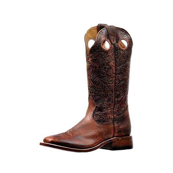 Boulet Western Boot Women Pull Holes Stockman