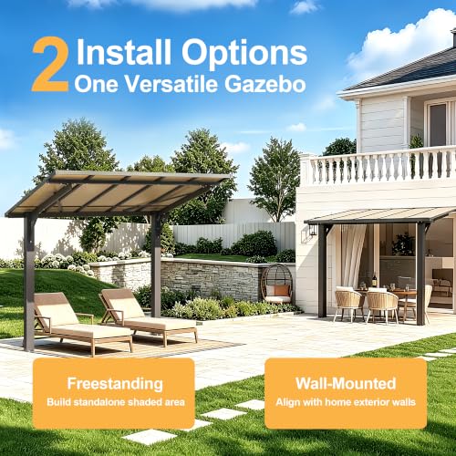 KidsJoyful 8' x 5' Heavy Duty Grill Gazebo & Outdoor Pergola, Free Standing or Lean-To image 15