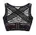 Hot Newest Lace Style Lady Adjustable Elastic Posture Aid Corrector Back and Shoulder Support Chest Breast Support Belt Band (M, Black)