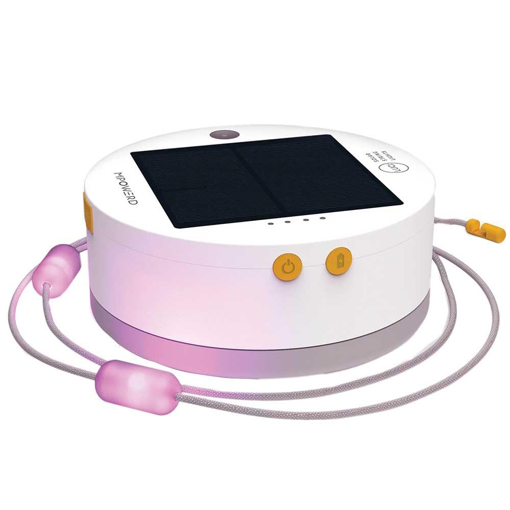 MPOWERD Luci Color Solar String Lights + Phone Charger | 18 ft Cord | 100 Lumens LEDs and 6 Colors | Lasts Up to 15 Hours | Rechargeable via Solar or USB | Waterproof | Camping, Pool/Patio, and Travel