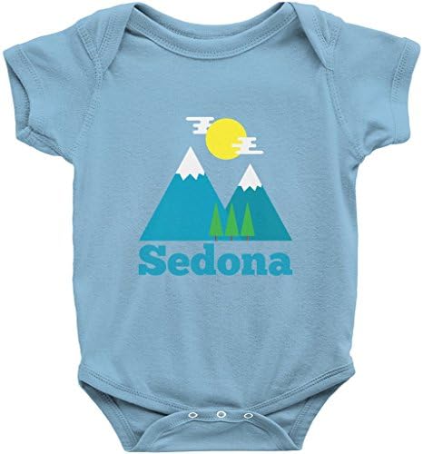 Tenn Street Goods Sedona, Colorado Bluebird Mountain - Unisex Infant Baby Onesie/Bodysuit (Light Blue, NB)