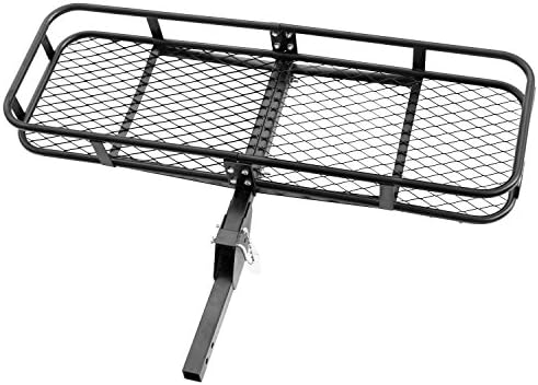 60"x24" Cargo Hitch Carrier-Basket Style Cargo Carrier with this Rugged Steel Constructed Storage Rack &amp; Basket for Your Truck or SUV - Easily Mounts to Trailer Towing Hitches