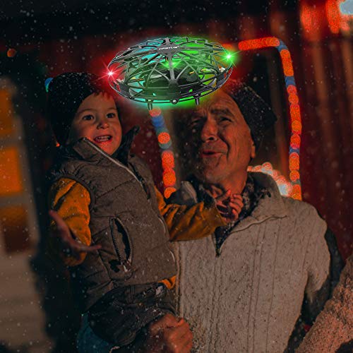 Hand Drones for Kids or Adults, CPSYUB Kids Drone with 3 LED, Latest Mini Drone Helicopter with 5 Sensors, Flying Ball Drone, Toys for 4 5 6 7 8 9 10 11 12 Year Old Boys and Girls (Black, with Remote) - Thumbnail 6