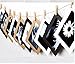 Get Orange 30 pcs DIY Paper Photo Frame Wall Deco with Mini Clothespins and Stickers - Fits 4