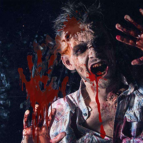 6 Sheets 78pcs Halloween Bloody Handprint Footprint Decals Stickers Decorations - Halloween Party Supplies - Vampire Zombie Fake Bloody Print For Window Wall Floor Bathtub Clings Decals Decor - Thumbnail 4