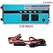 Newest 1500W Car Power Inverter DC 12V To AC 110V Digital Display Converter 4 USB Charging Ports 2 Outlets with Cigarette Lighter Plug Cord and Battery Clamps