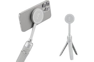 ShiftCam SnapStand Mini - Video Selfie Stick and MagSafe Tripod - Magnetic Mount Snaps on to Any Phone - Tiltable Design | Stone