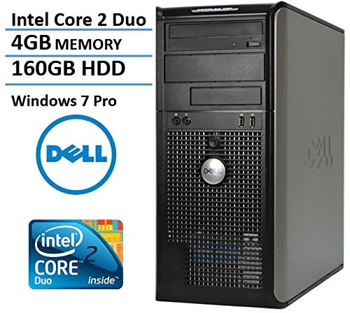 Dell Optiplex 780 Mini Tower Business Desktop Computer PC (Intel Dual-Core 3.06GHz Processor, 4GB DDR3 Memory, 160GB HDD, DVDRW, VGA, DisplayPort, Windows 7 Professional) (Certified Refurbished)