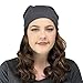 Satin Life Adjustable Drawstring Soft Slouchy Satin Lined Hat (Light Heather Gray)